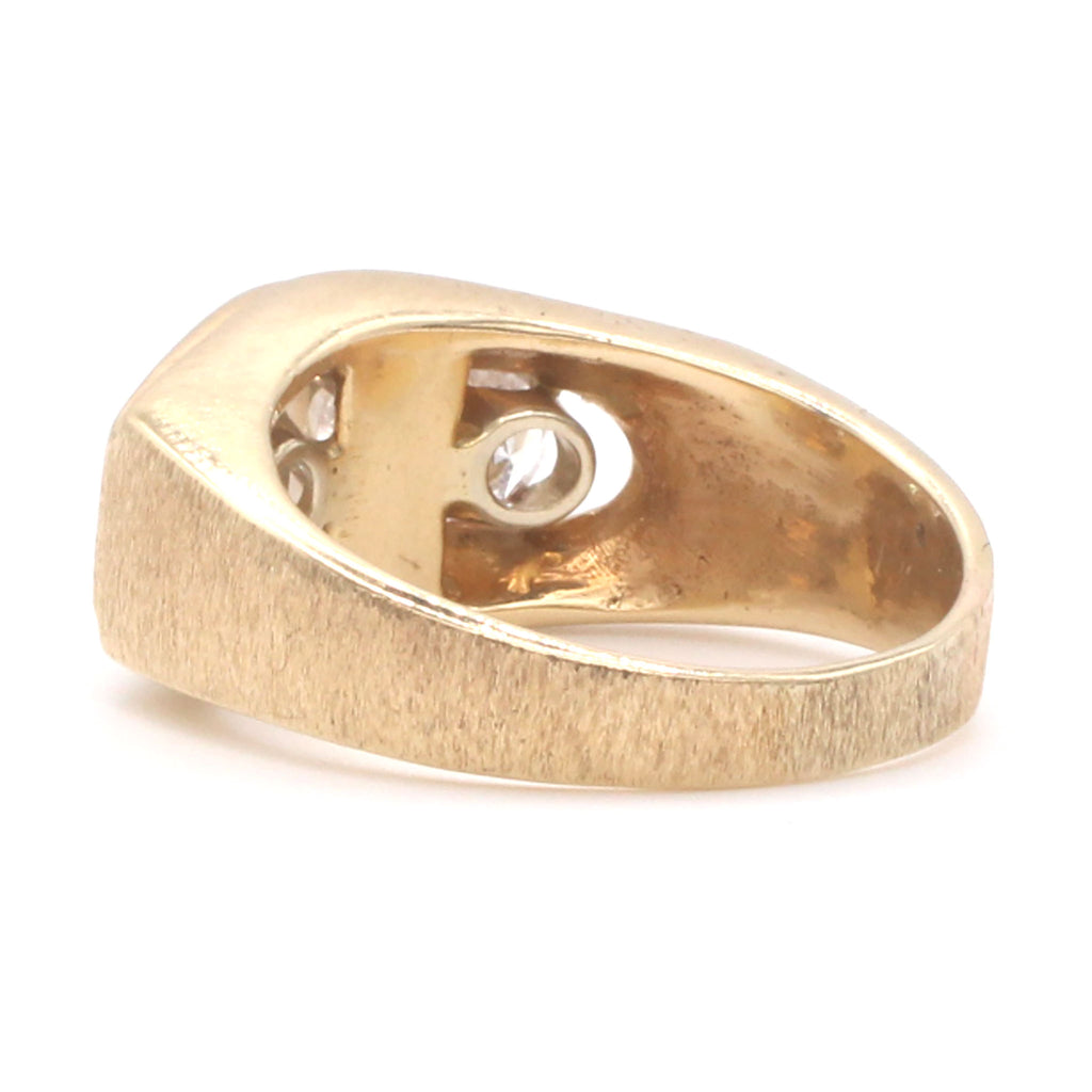 14k Yellow Gold 1.02ct Emerald Cut Diamond Ring Size 10.25