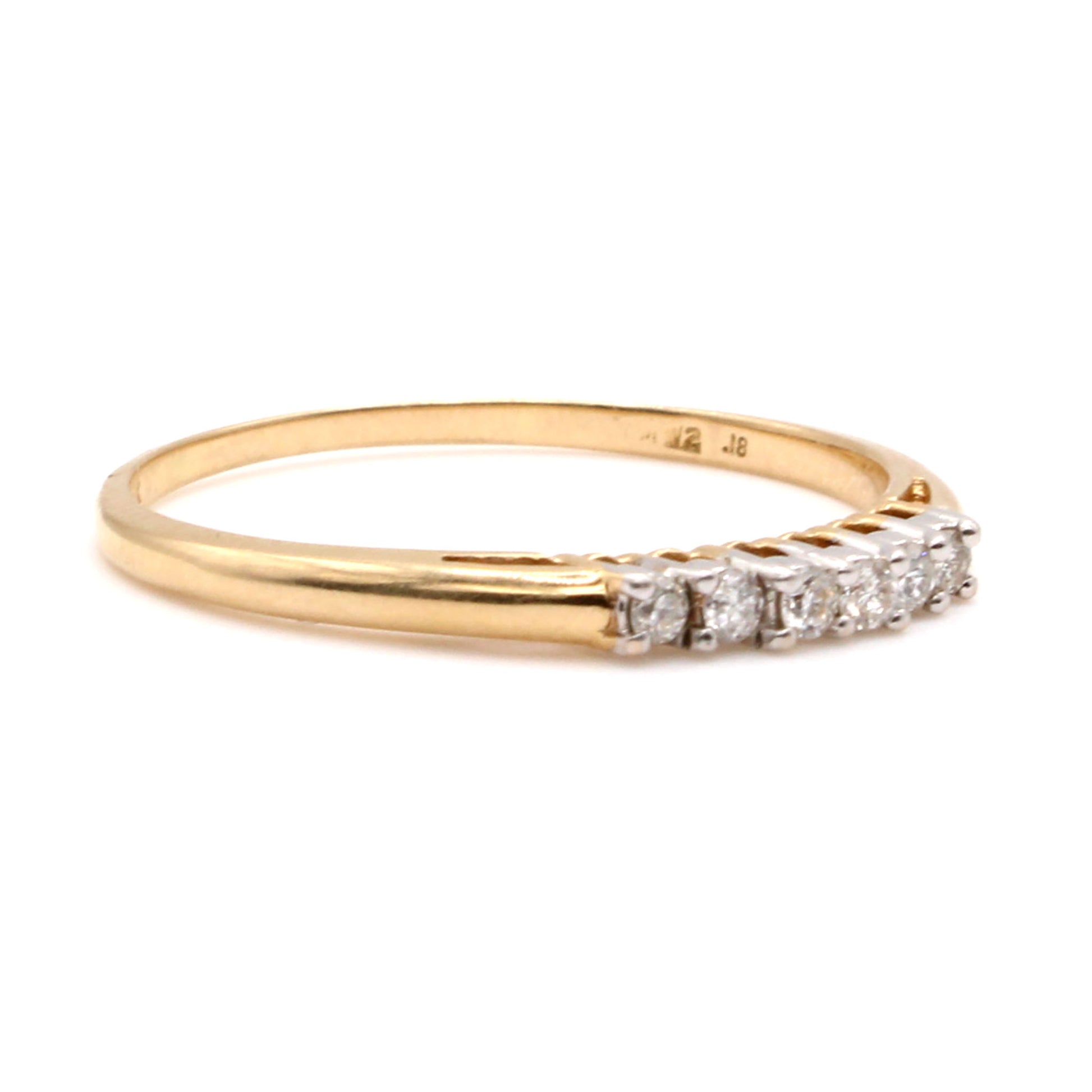 14k Yellow Gold 0.18cttw Diamond Ring Size 12.5