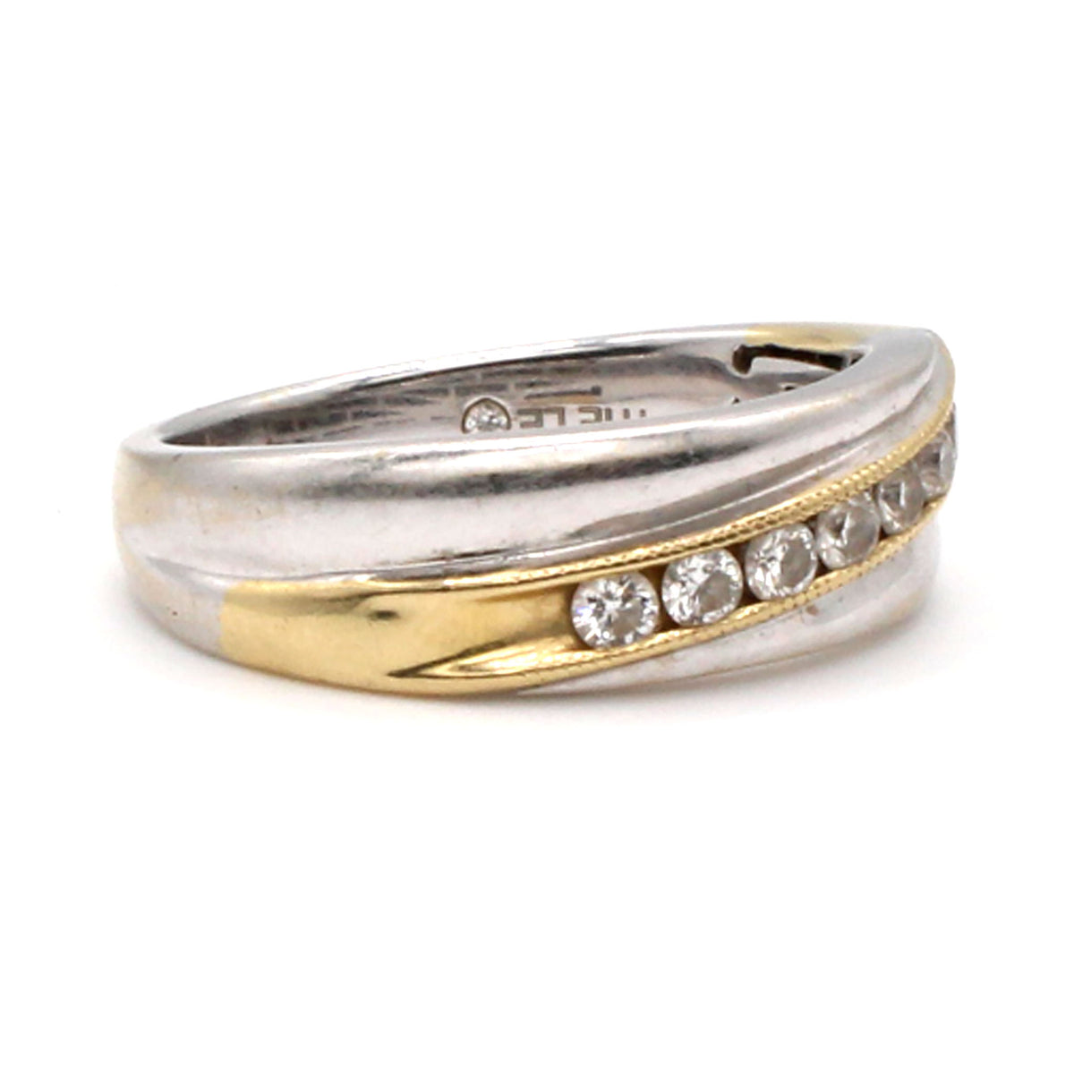 14k Yellow and White Gold 0.35cttw Diamond Band Size 10
