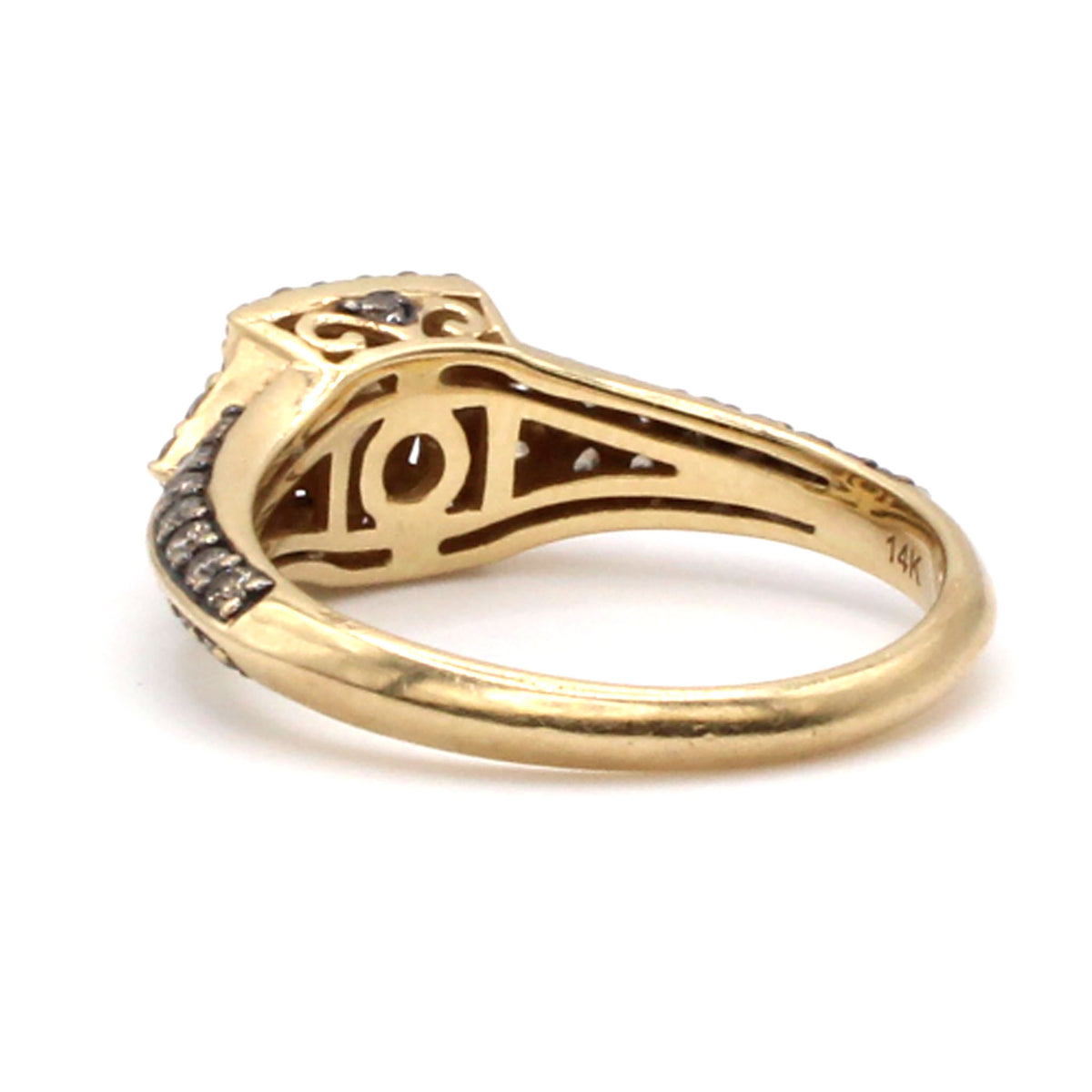 14k Yellow Gold Levian 0.49ct Chocolate Diamond Ring Size 6.75