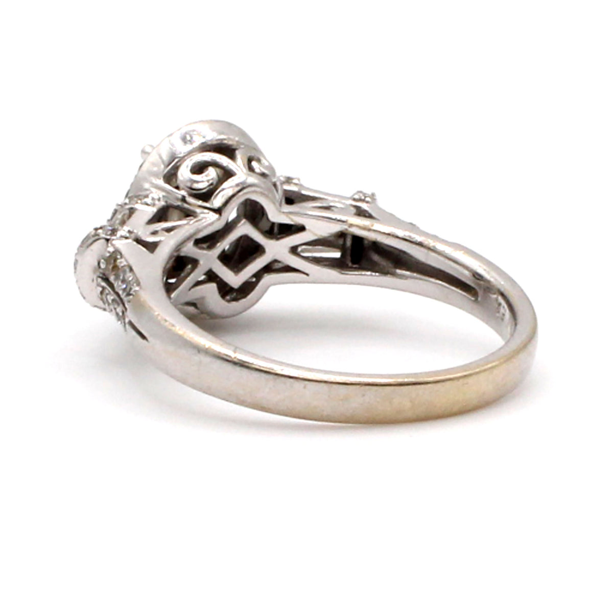 14k White Gold 0.30cttw Princess Cut Diamond Ring Size 6.5