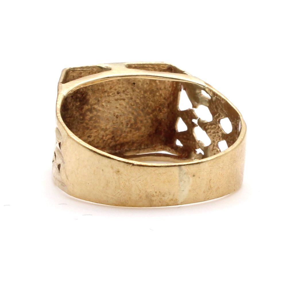 10k Yellow Gold P Ring Size 8