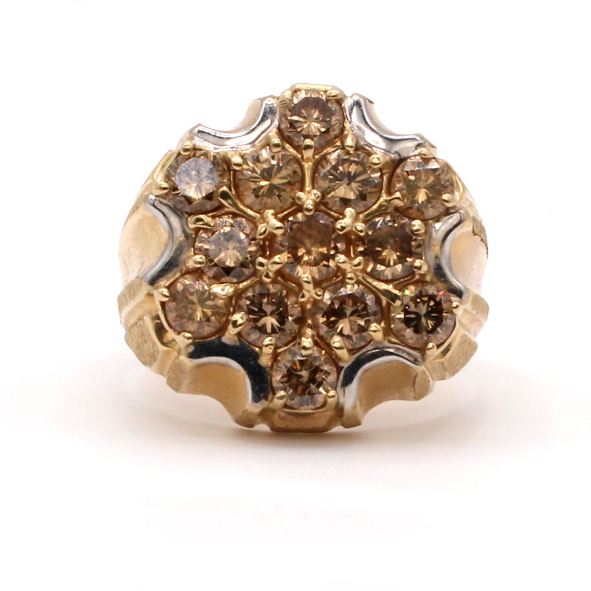 14k Yellow Gold 3.25cttw Chocolate Diamond Band Size 10.5