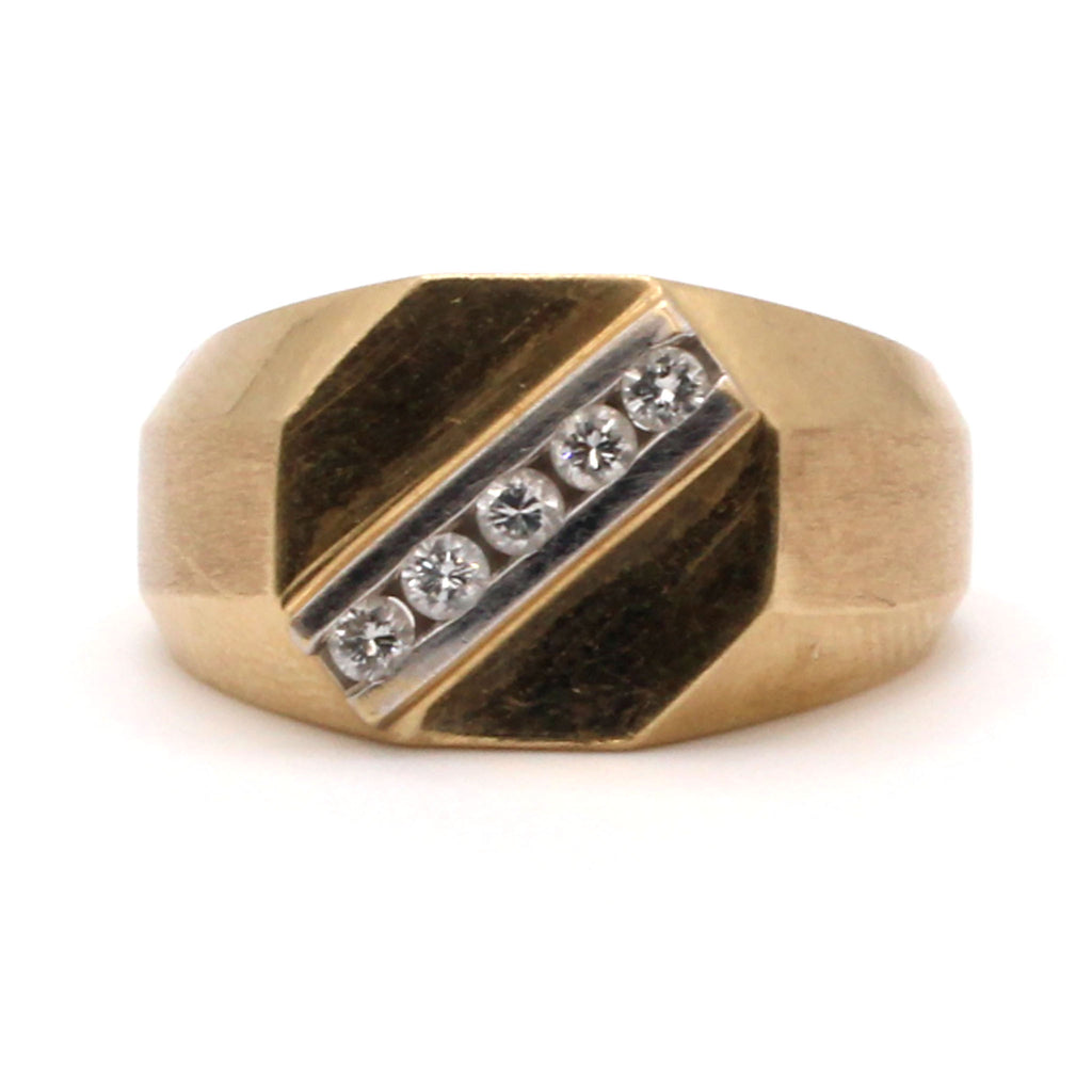 14k Yellow Gold 0.25cttw Diamond Band Size 10