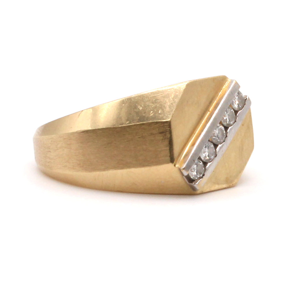 14k Yellow Gold 0.25cttw Diamond Band Size 10