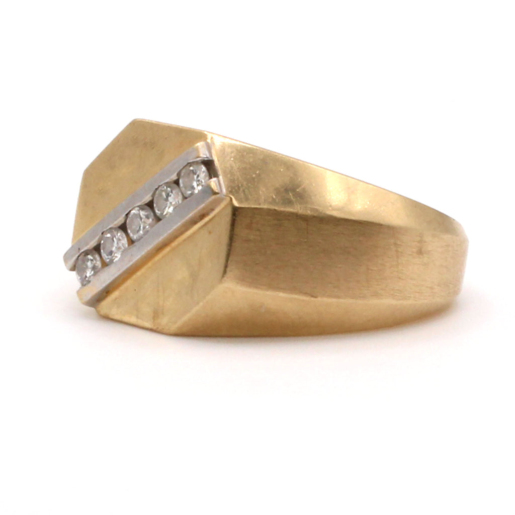 14k Yellow Gold 0.25cttw Diamond Band Size 10