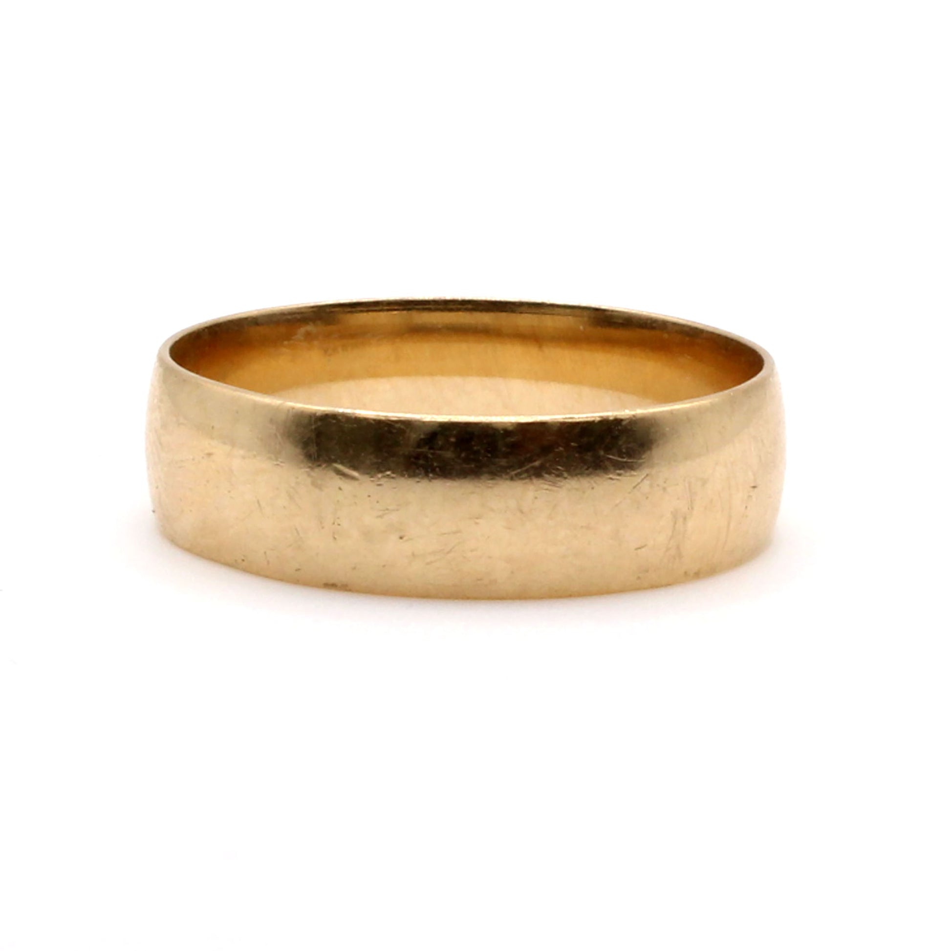 10k Yellow Gold 6.1mm Band Ring Size 10