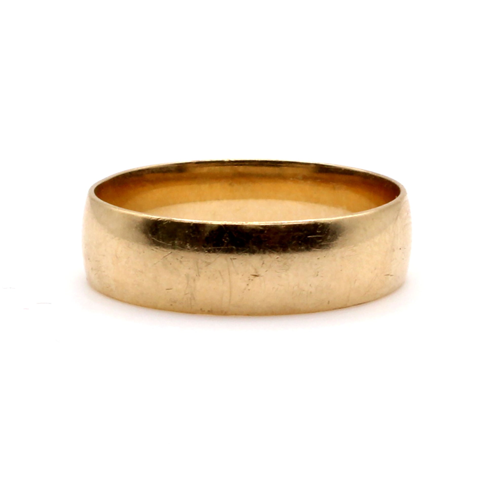 10k Yellow Gold 6.1mm Band Ring Size 10