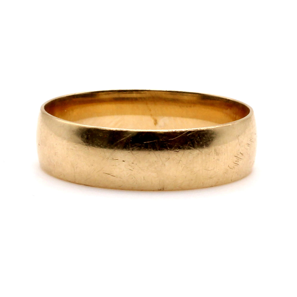 10k Yellow Gold 6.1mm Band Ring Size 10
