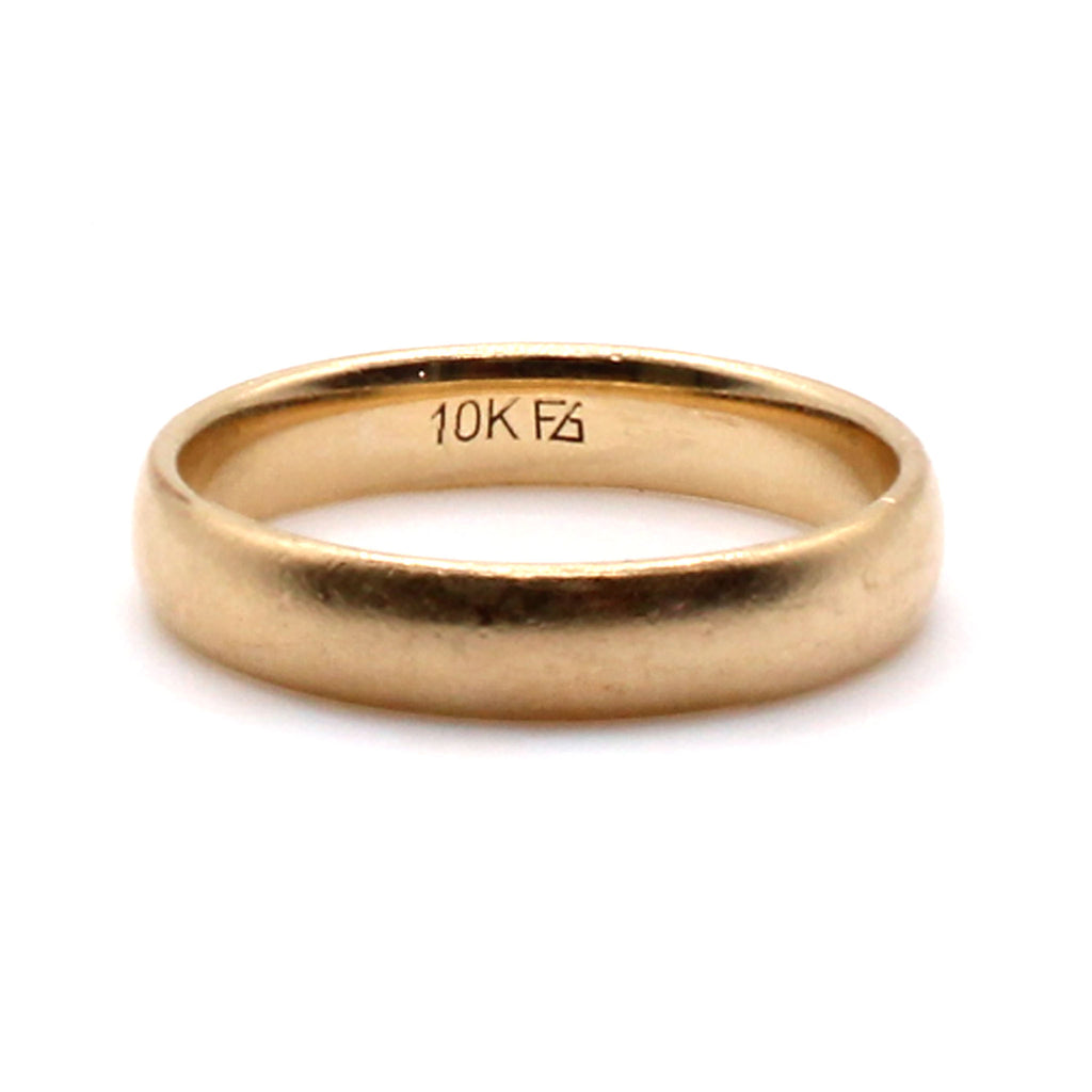 10k Yellow Gold 4mm Band Ring Size 8