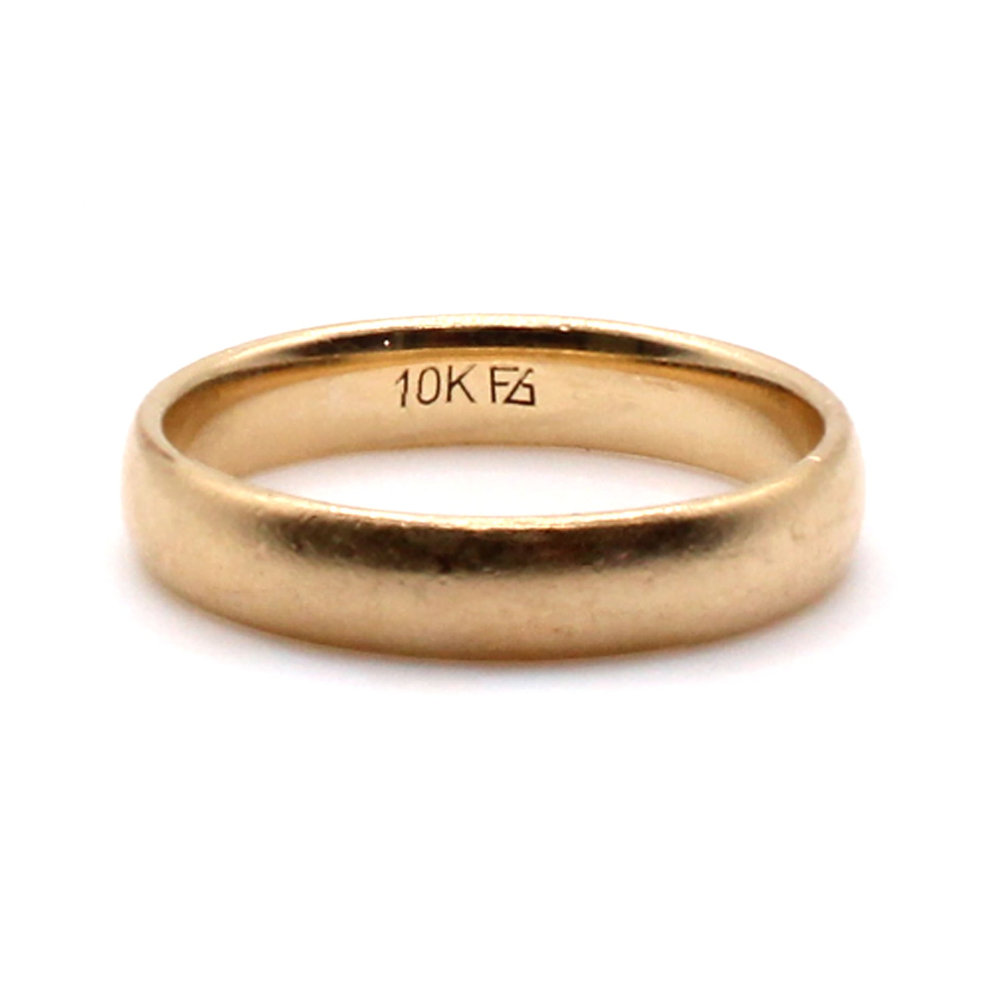 10k Yellow Gold 4mm Band Ring Size 8