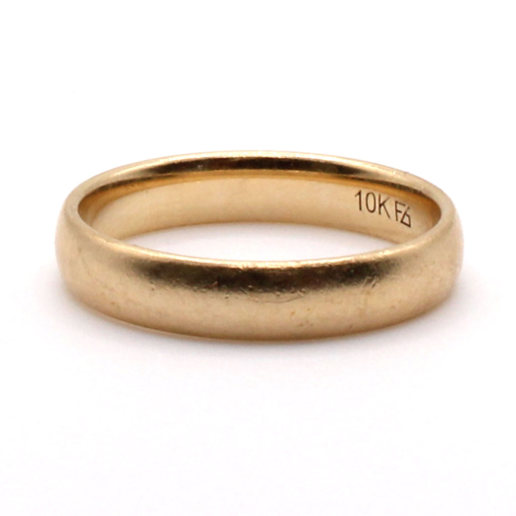 10k Yellow Gold 4mm Band Ring Size 8
