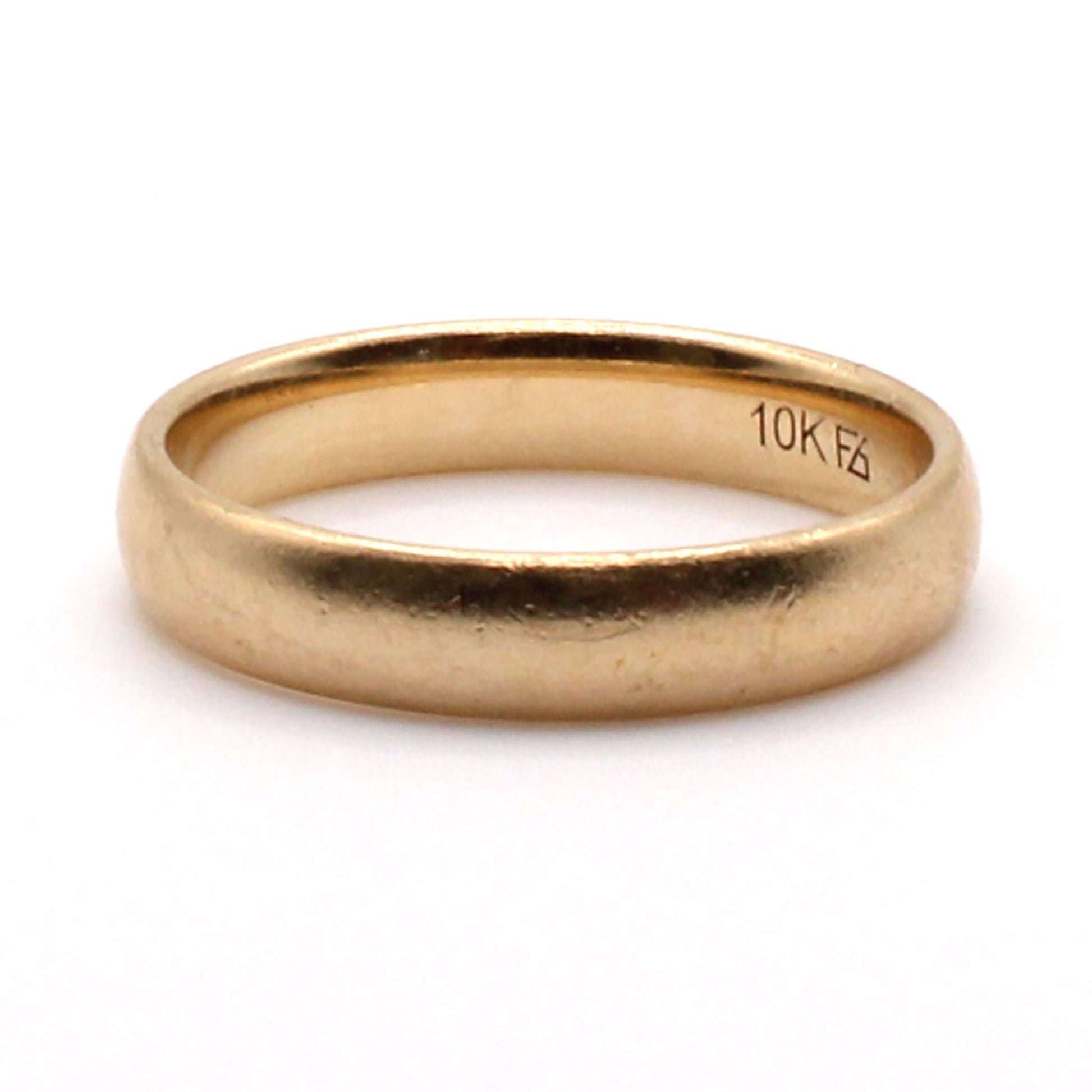 10k Yellow Gold 4mm Band Ring Size 8
