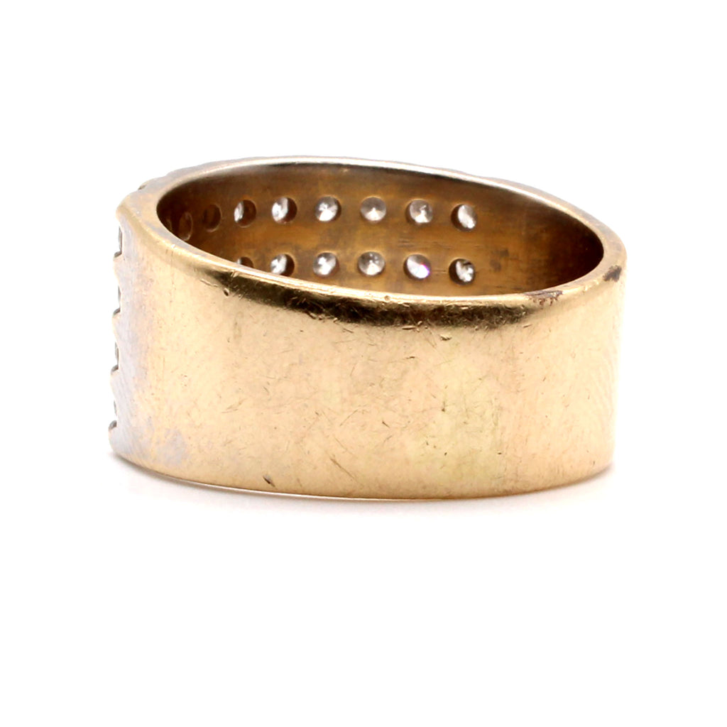14k Yellow Gold 1.80ct Diamond Band Ring Size 9
