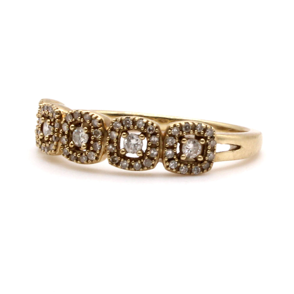 10k Yellow Gold 0.65cttw Diamond Band Ring Size 7