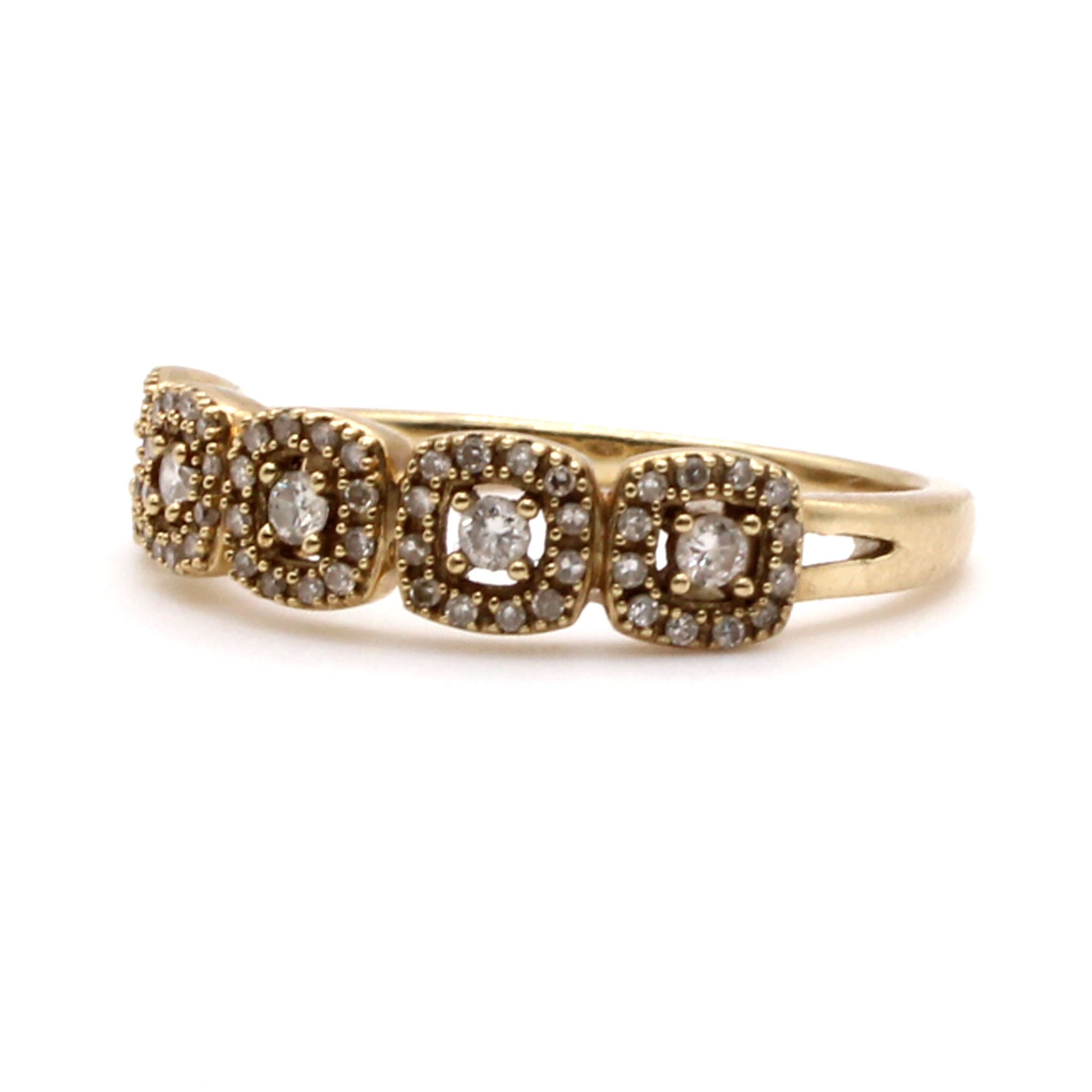 10k Yellow Gold 0.65cttw Diamond Band Ring Size 7
