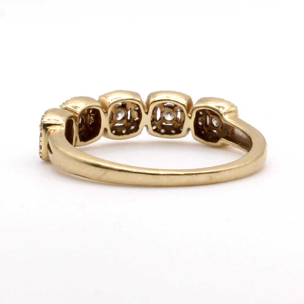 10k Yellow Gold 0.65cttw Diamond Band Ring Size 7