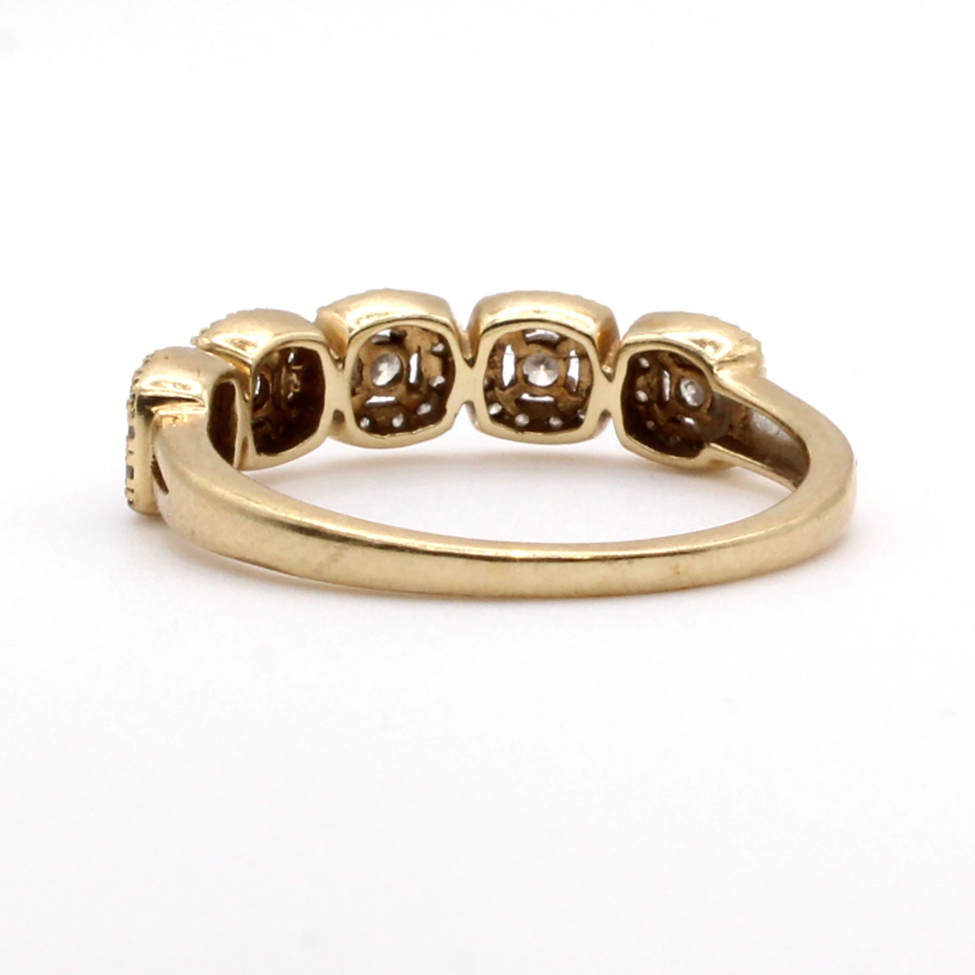 10k Yellow Gold 0.65cttw Diamond Band Ring Size 7