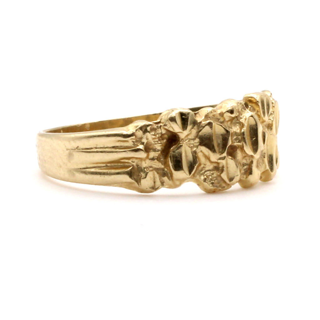 14k Yellow Gold Nugget Style Ring Size 6