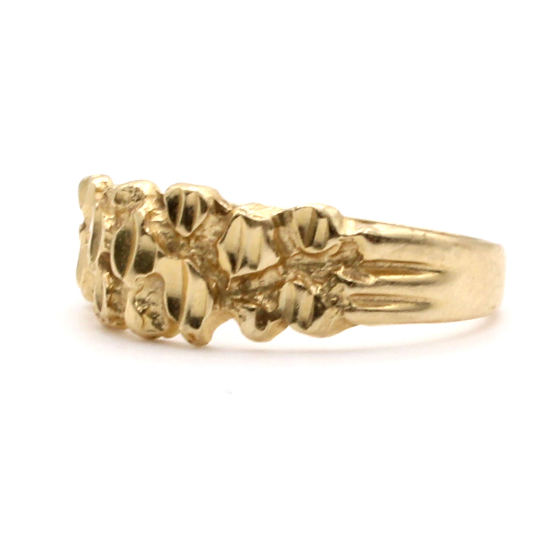 14k Yellow Gold Nugget Style Ring Size 6