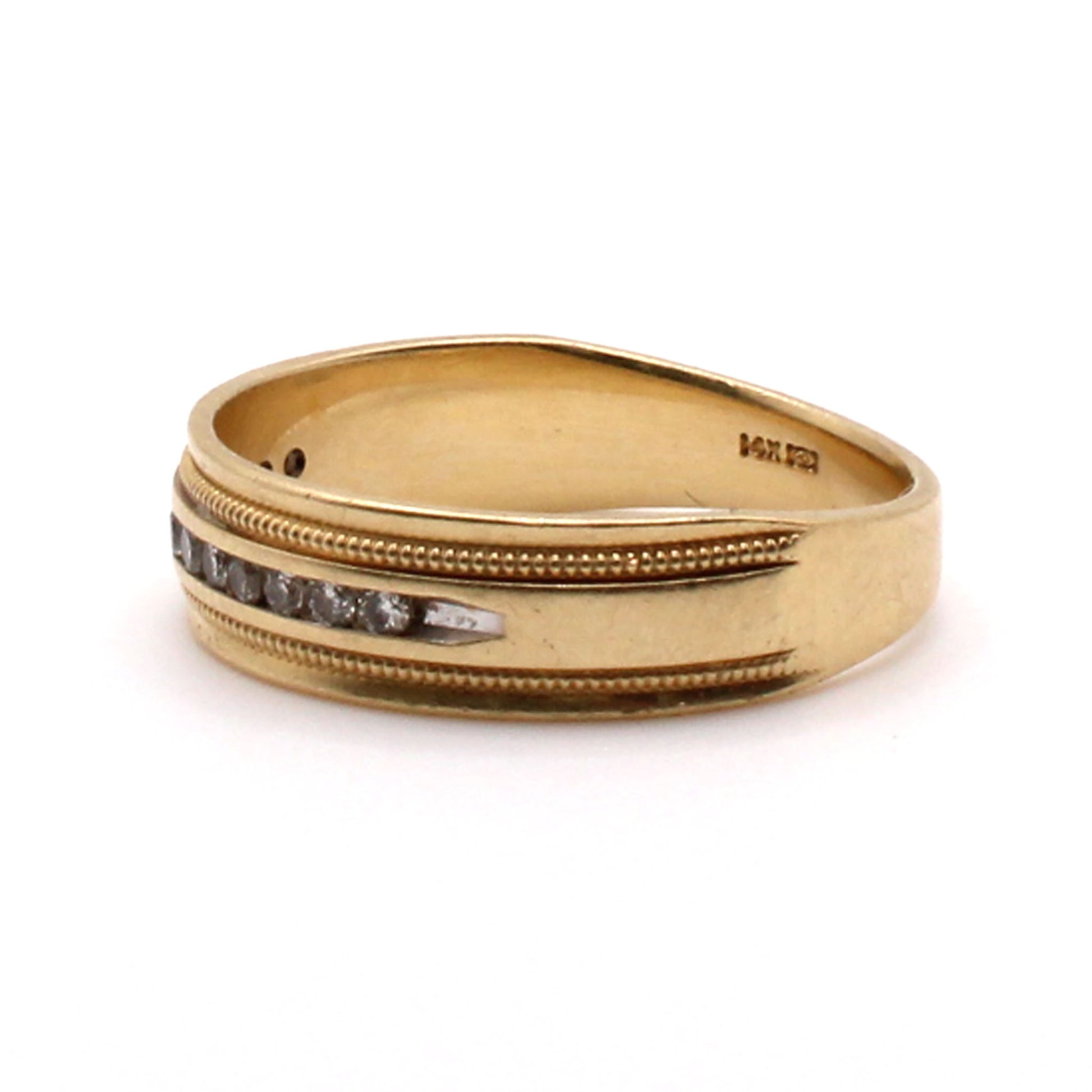 14k Yellow Gold 0.36cttw Diamond Band Ring Size 10