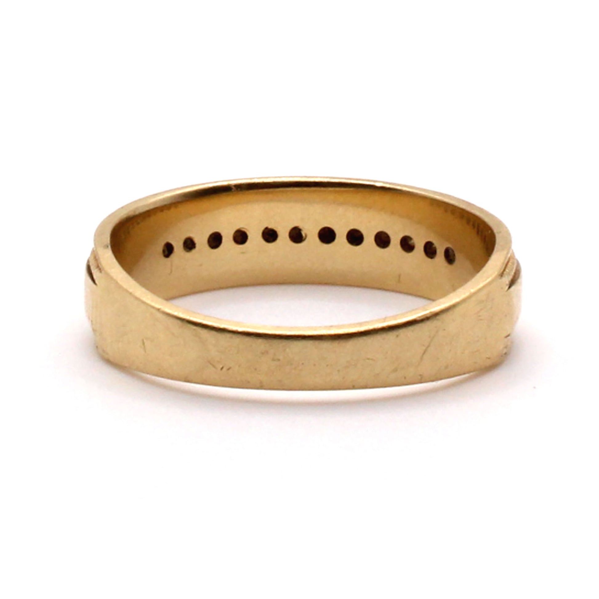 14k Yellow Gold 0.36cttw Diamond Band Ring Size 10