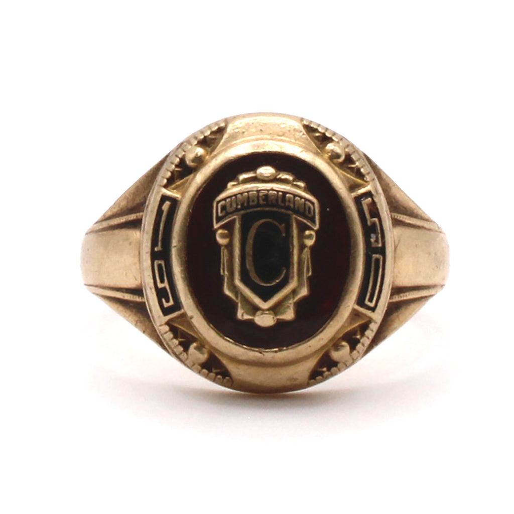 10k Yellow Gold 1950 Class Ring Size 10.25