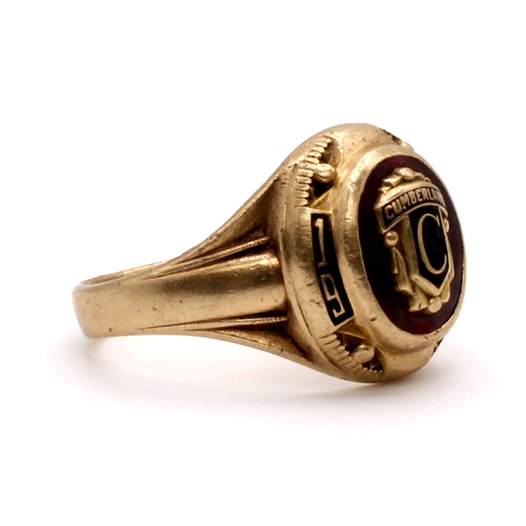 10k Yellow Gold 1950 Class Ring Size 10.25