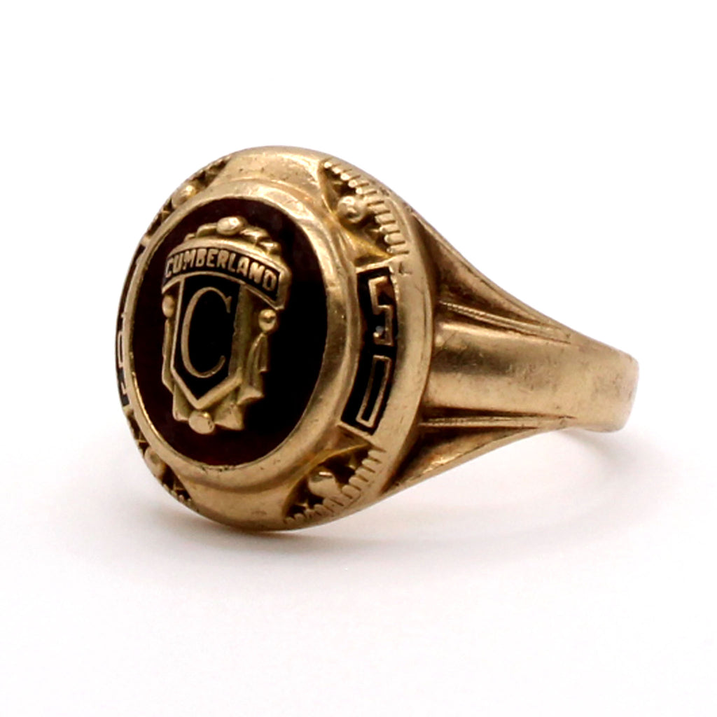 10k Yellow Gold 1950 Class Ring Size 10.25