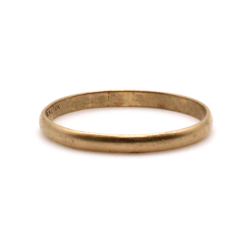 10k Yellow Gold 2 mm Band Ring Size 7.25