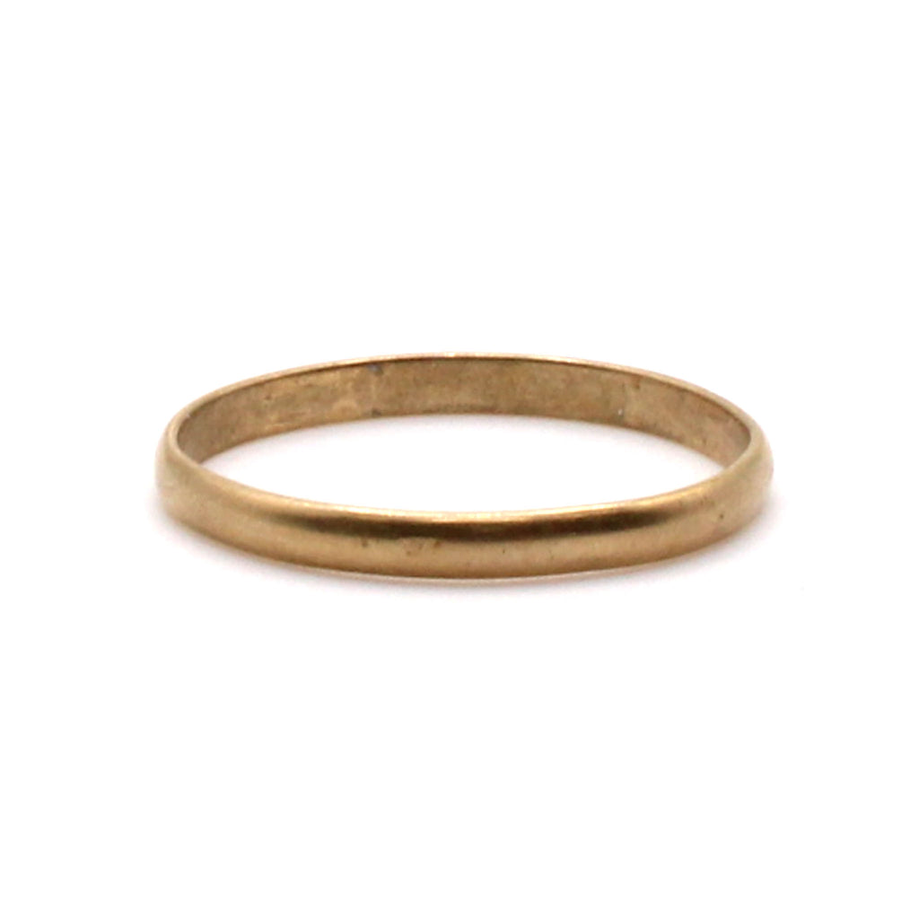 10k Yellow Gold 2 mm Band Ring Size 7.25