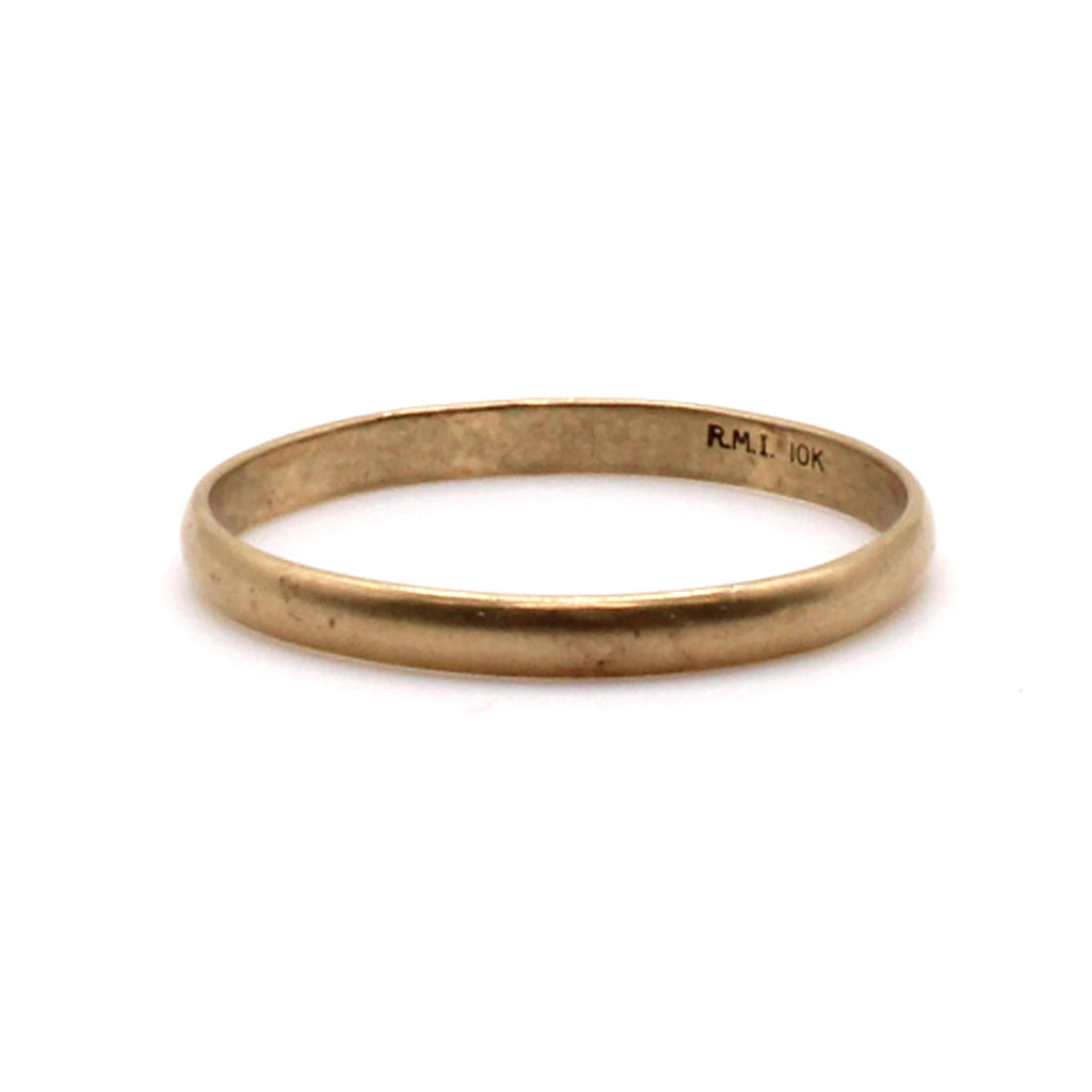 10k Yellow Gold 2 mm Band Ring Size 7.25