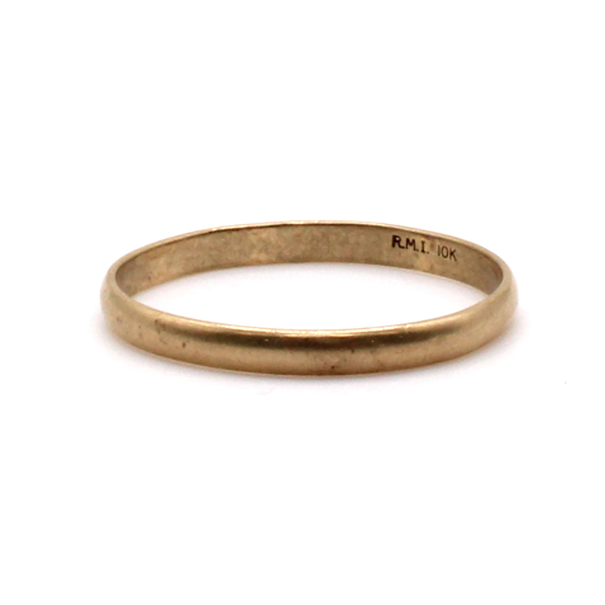 10k Yellow Gold 2 mm Band Ring Size 7.25