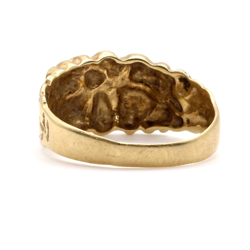 14k Yellow Gold Nugget Style Ring Size 10