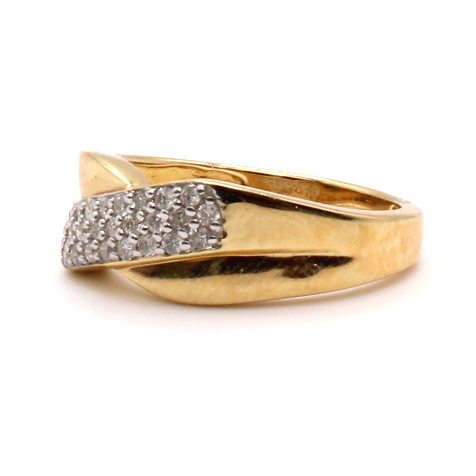 14k Yellow Gold 0.23cttw Diamond Band Size 7.25