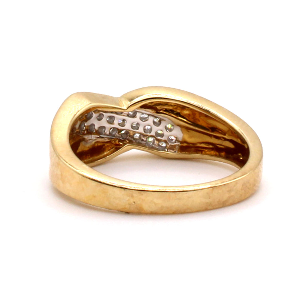 14k Yellow Gold 0.23cttw Diamond Band Size 7.25