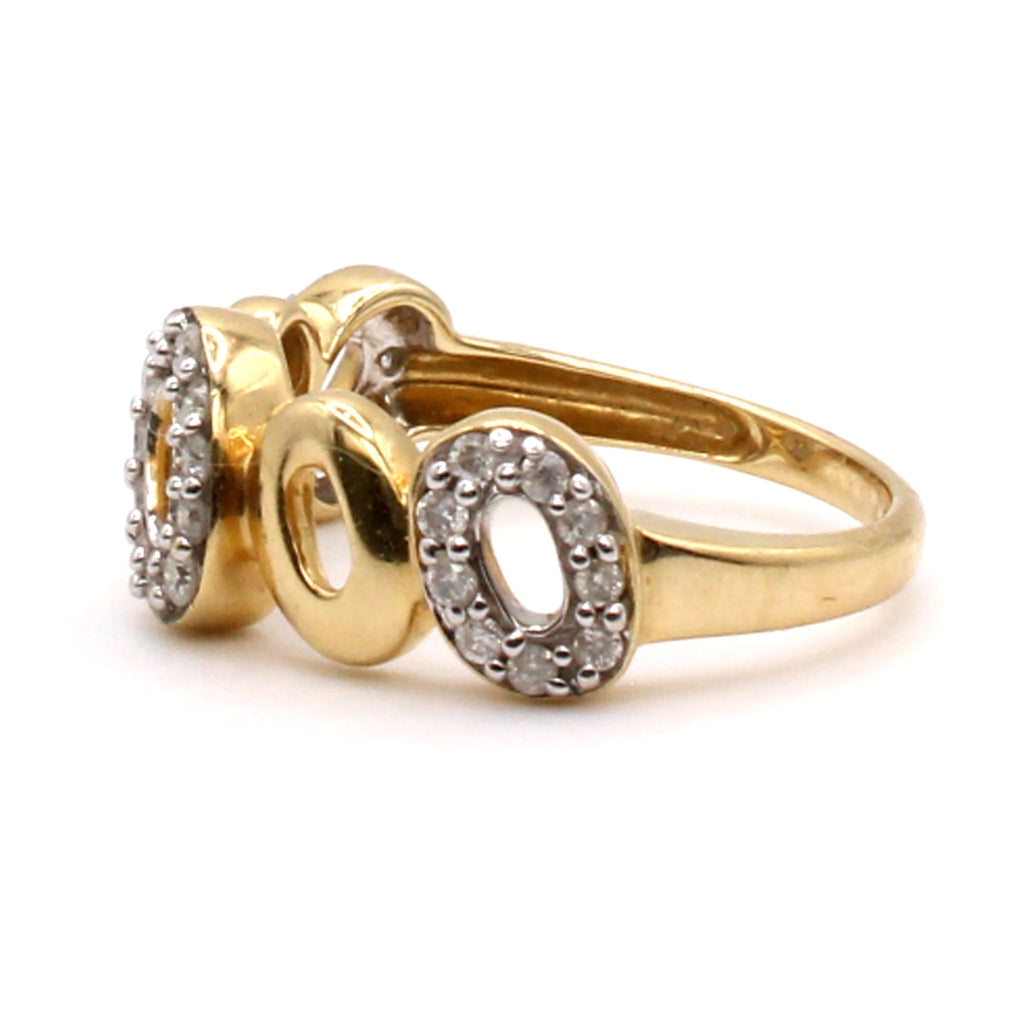 14k Yellow Gold 0.60cttw Diamond Oval Style Ring Size 7