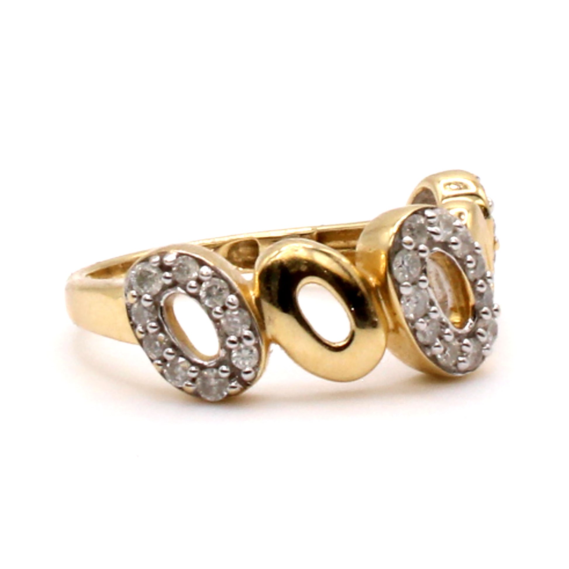 14k Yellow Gold 0.60cttw Diamond Oval Style Ring Size 7