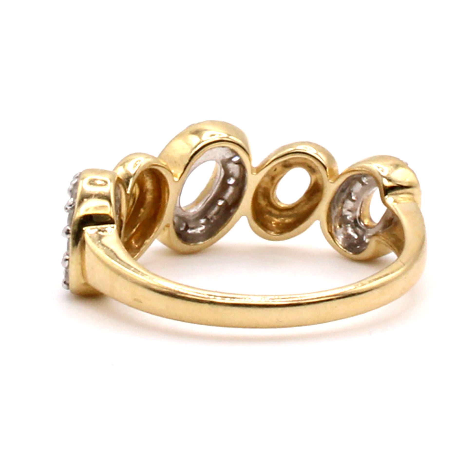 14k Yellow Gold 0.60cttw Diamond Oval Style Ring Size 7