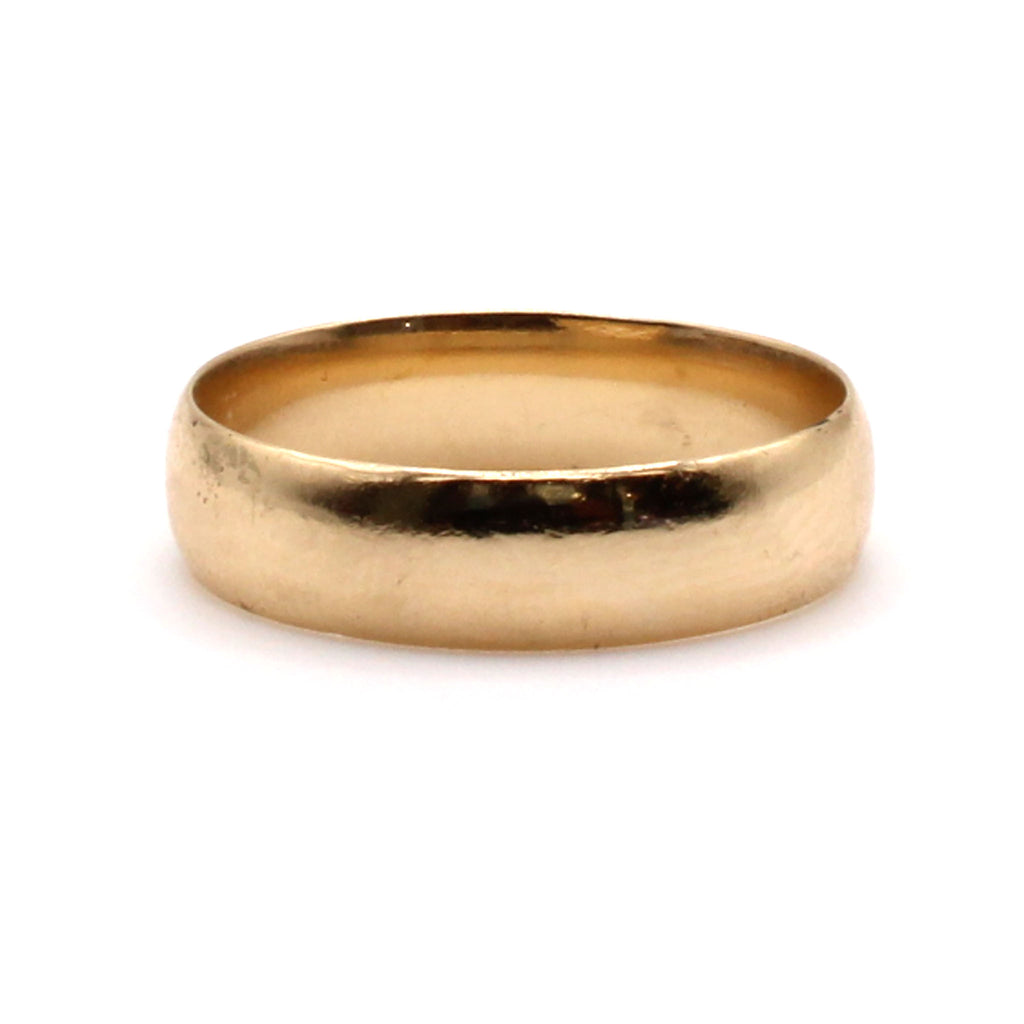 14k Yellow Gold 5.95mm Band Ring Size 11.25