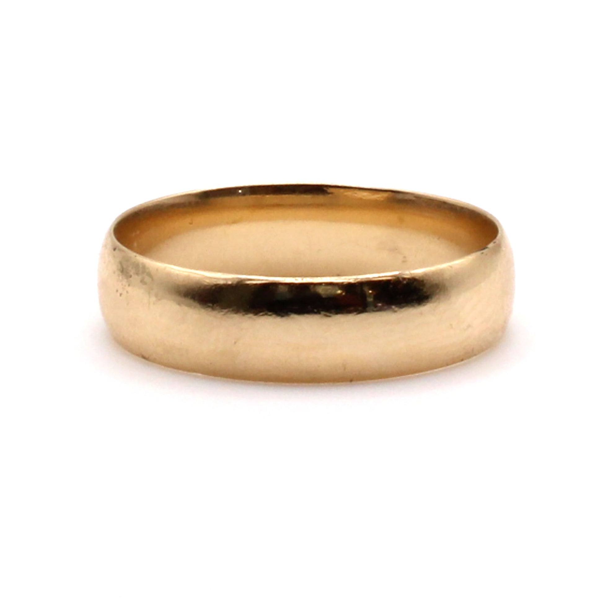 14k Yellow Gold 5.95mm Band Ring Size 11.25