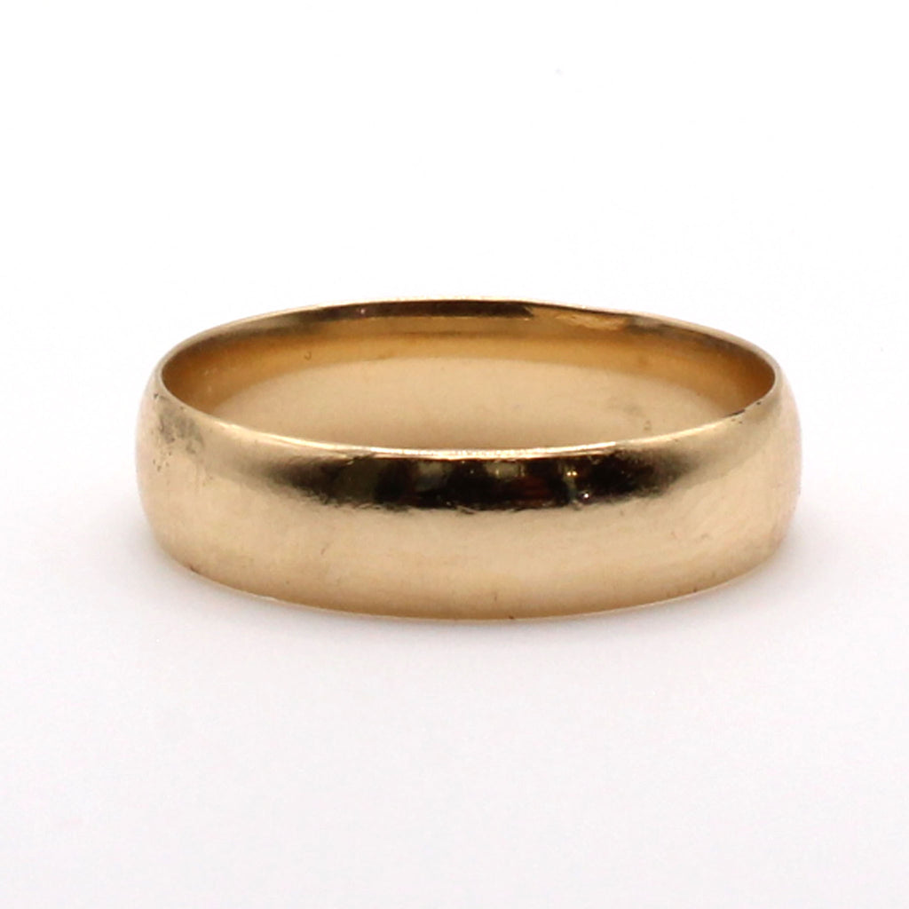 14k Yellow Gold 5.95mm Band Ring Size 11.25