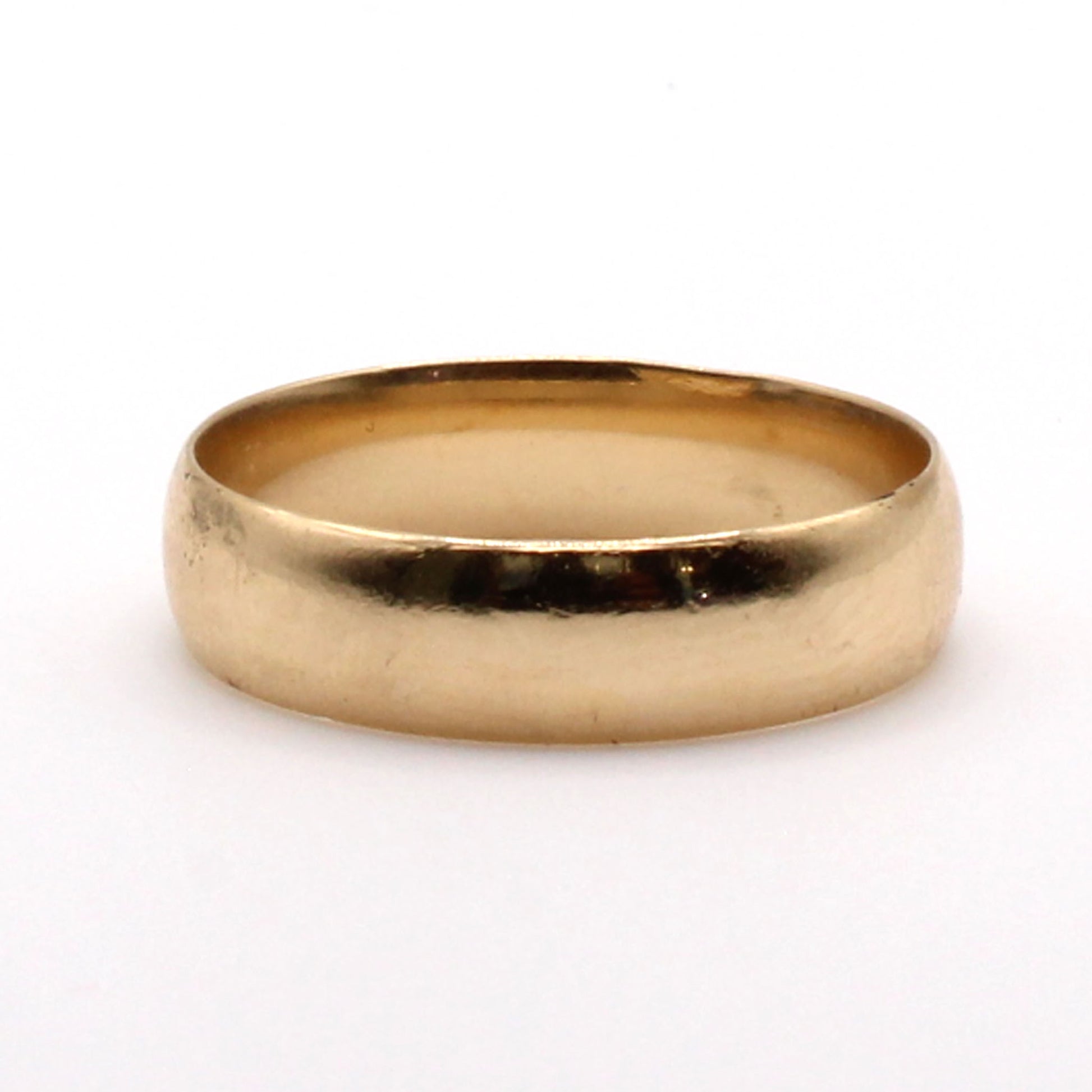 14k Yellow Gold 5.95mm Band Ring Size 11.25