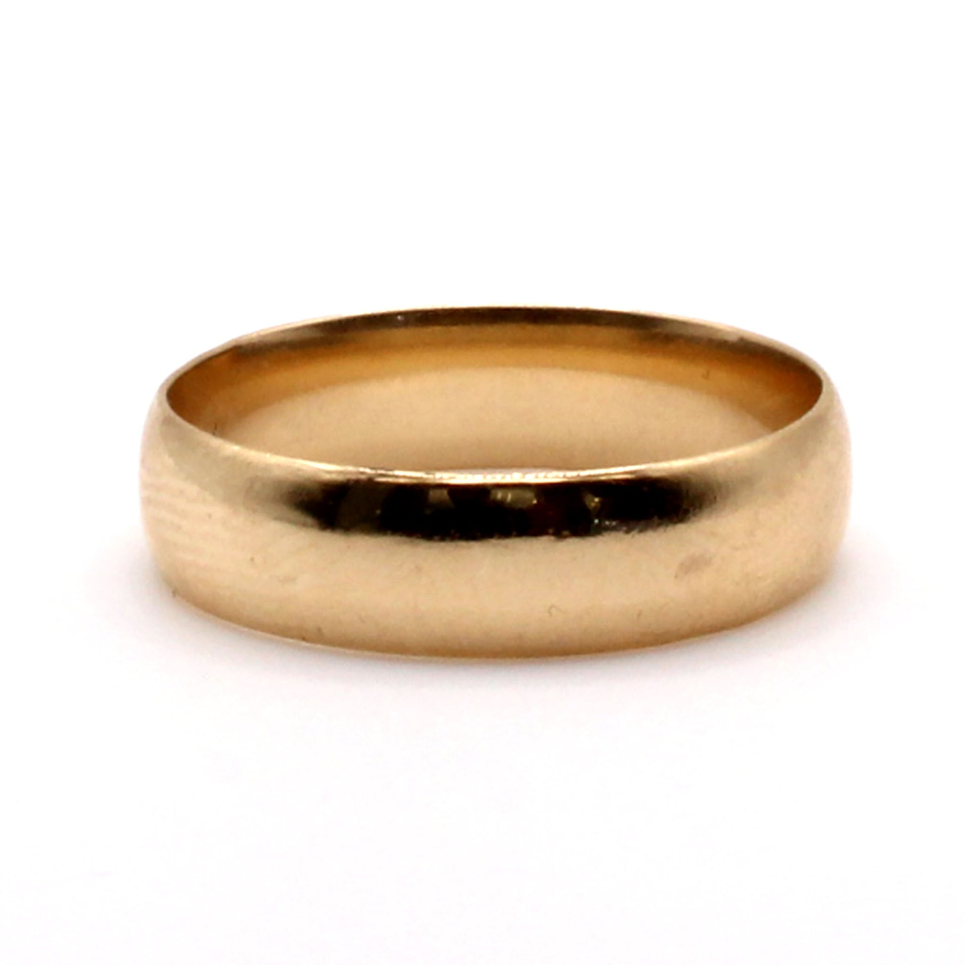 14k Yellow Gold 5.95mm Band Ring Size 11.25