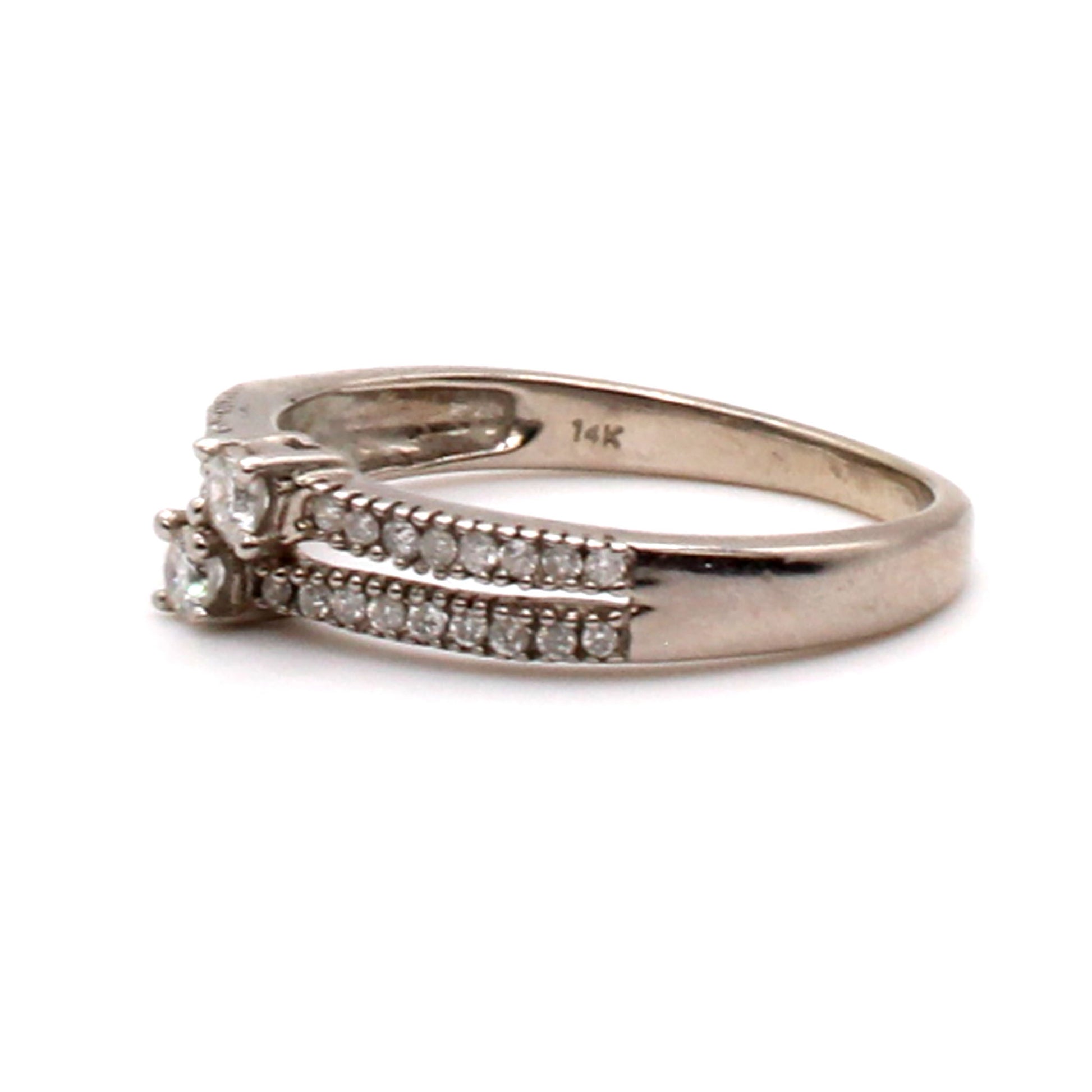 14k White Gold 0.26cttw Diamond Band Size 7
