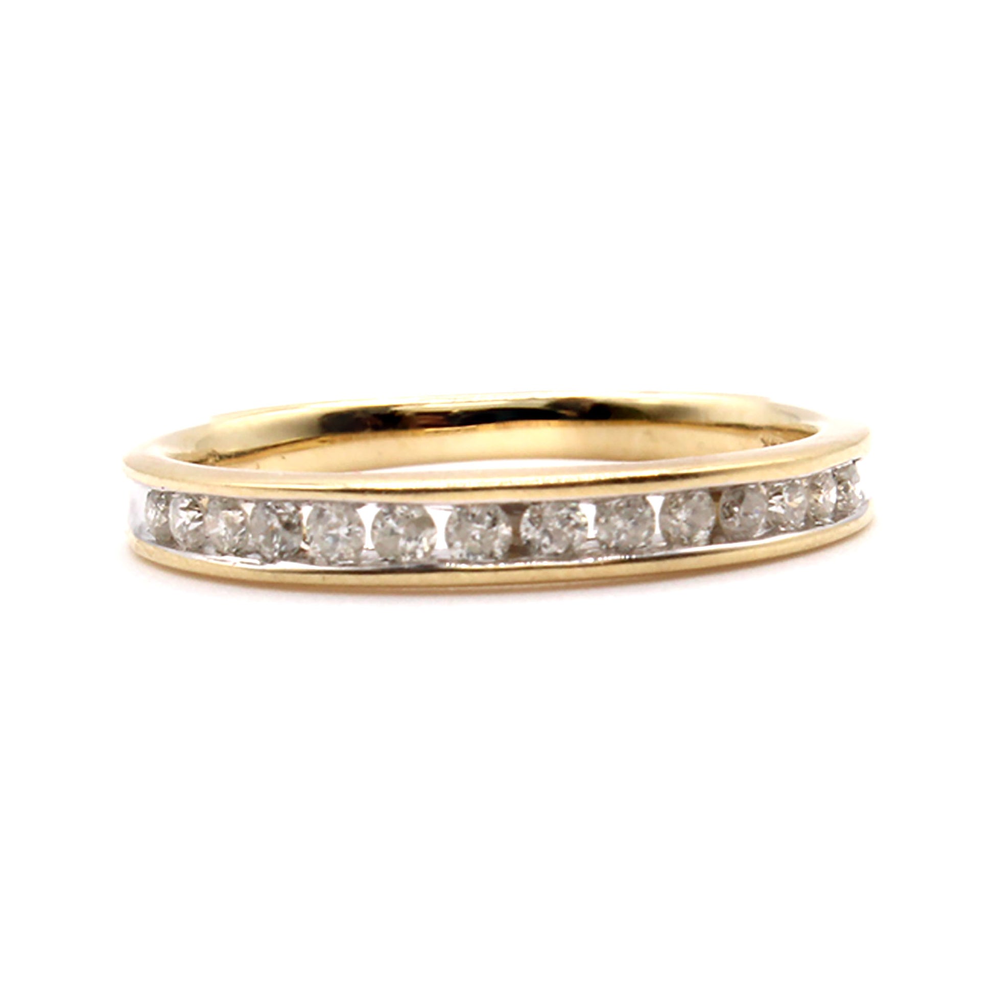 14k Yellow Gold 0.23cttw Diamond Channel Set Wedding Band