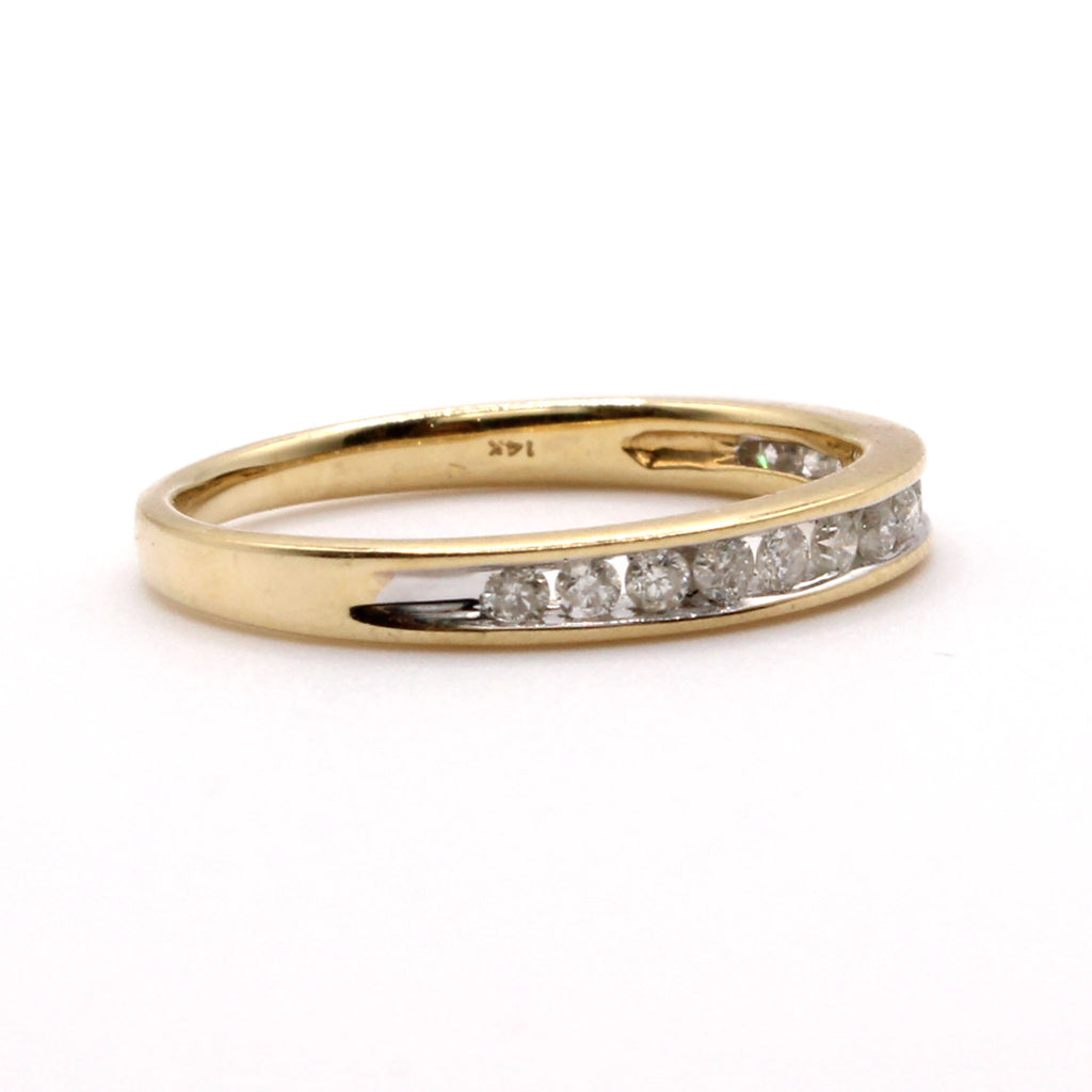 14k Yellow Gold 0.23cttw Diamond Channel Set Wedding Band
