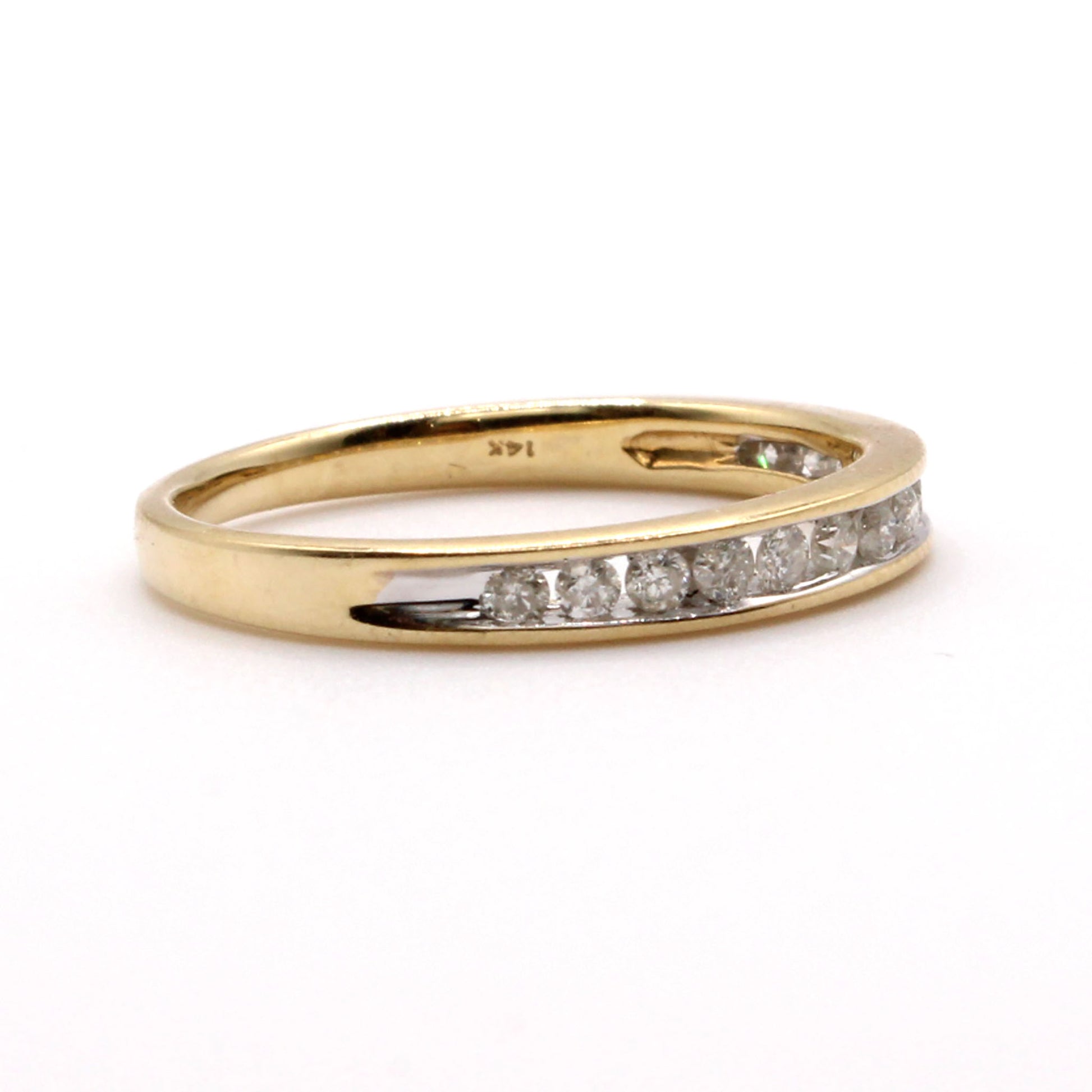 14k Yellow Gold 0.23cttw Diamond Channel Set Wedding Band