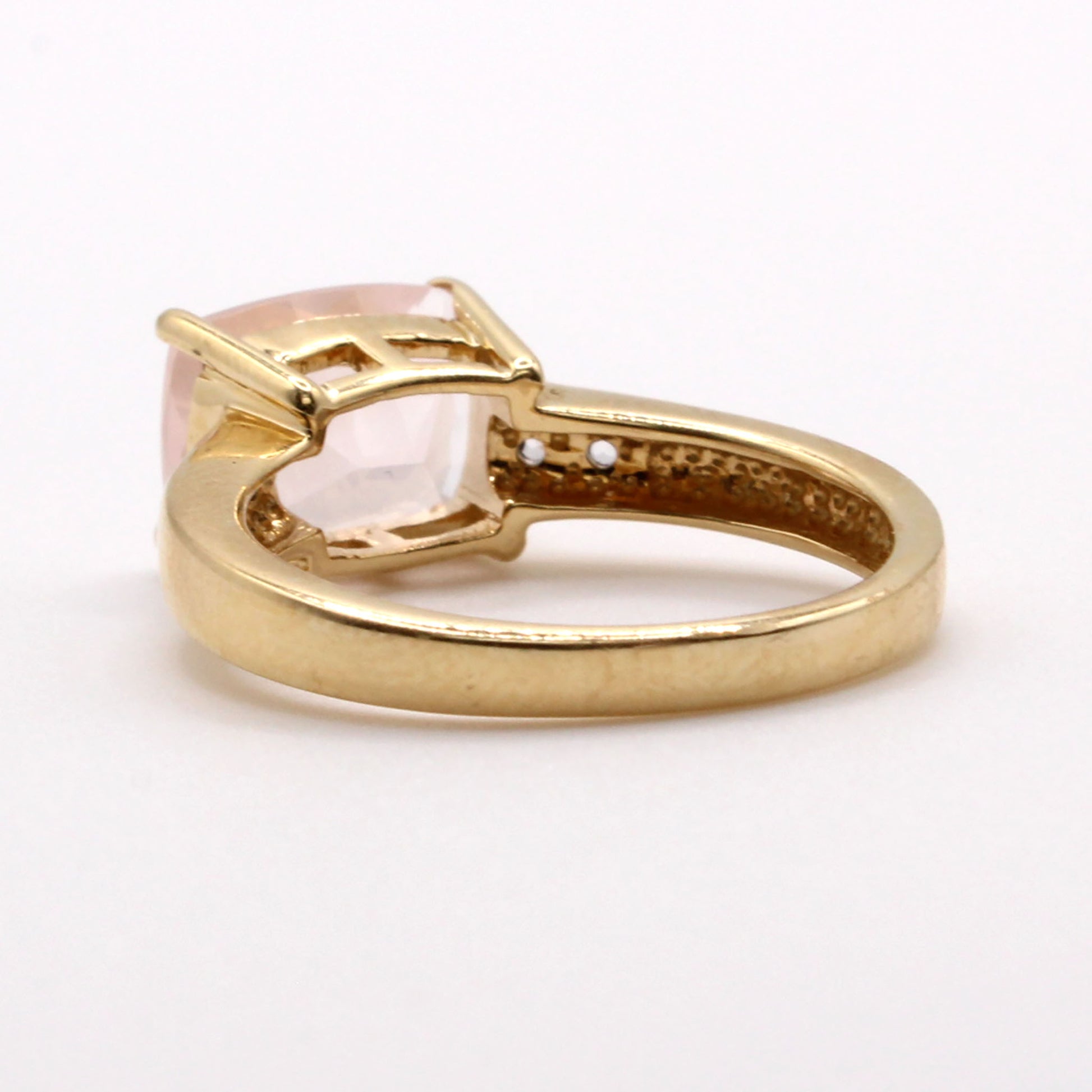 14k Yellow Gold 2.00ct Rose Quartz Ring