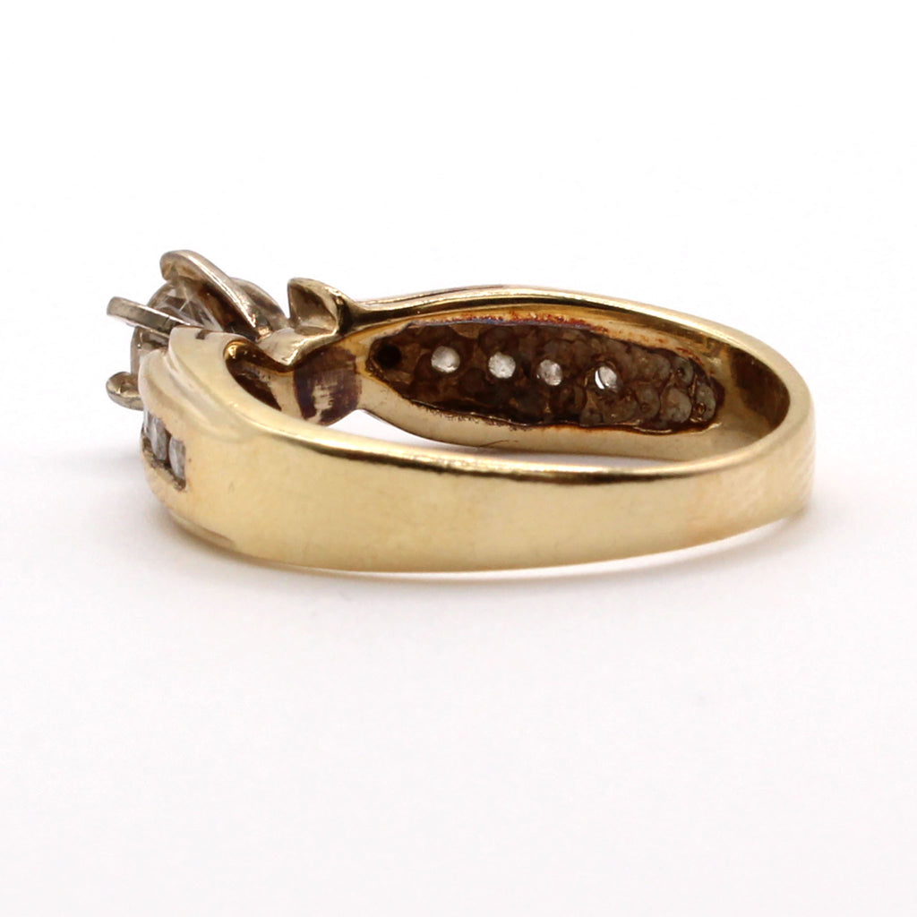 14k Yellow Gold 0.44ct Diamond Ring Size 6.25